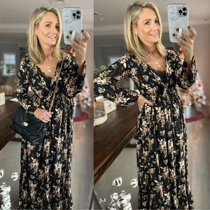 Pink Lily Wrap Dress